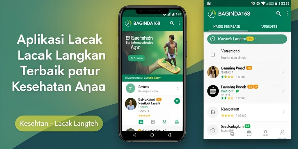 Antarmuka pengguna aplikasi Lacak Langkah BAGINDA168 yang menarik dan informatif.