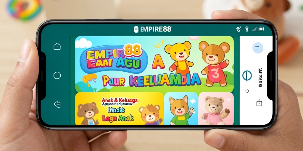 Antarmuka aplikasi EMPIRE88 yang colorful dan menarik untuk anak-anak.