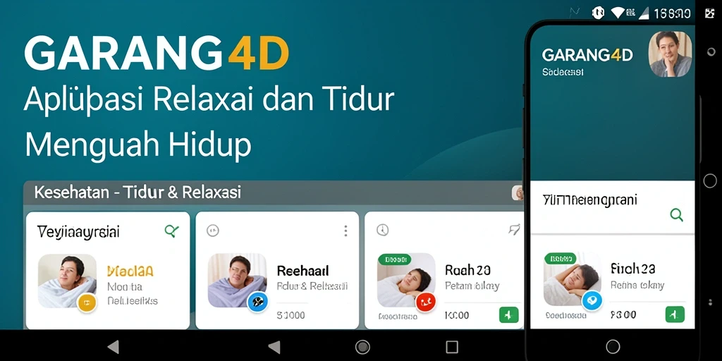 Tampilan antarmuka aplikasi GARANG4D yang menenangkan untuk tidur dan relaksasi.