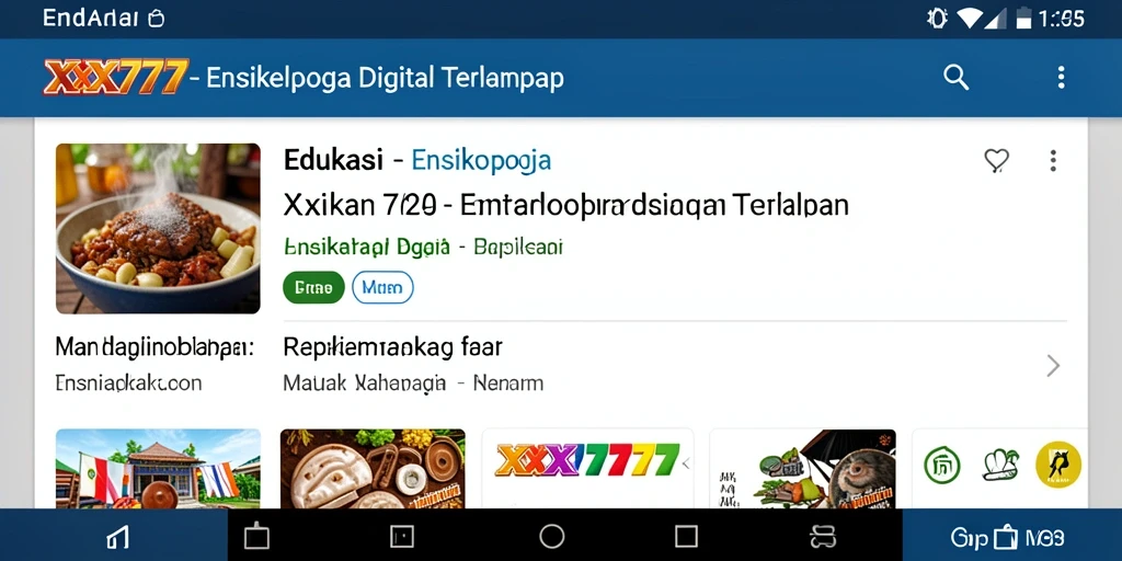 Antarmuka pengguna aplikasi XXX777 yang menarik dan informatif.